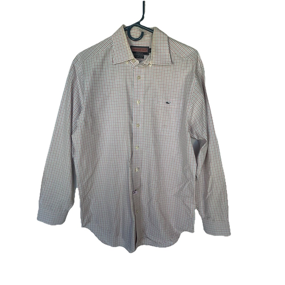 Vineyard Vines Tucker Shirt Men's Button Down Long Sleeve Red Blue Size Medium